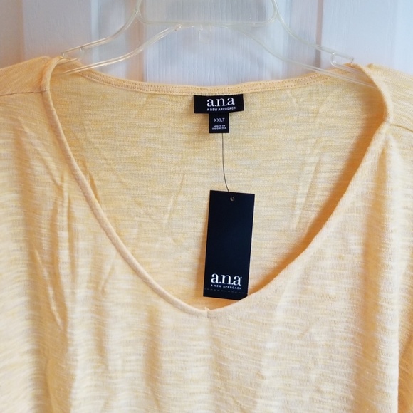 #NWT A.N.A GOLDENROD YELLOW BLOUSE SZ XXLT🌷 - Picture 3 of 5